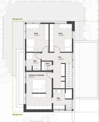 Grundriss OG - Modernes Architekten-Haus in attraktiver und zentrumsnaher Lage von Vluyn