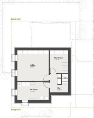 Grundriss Keller - Modernes Architekten-Haus in attraktiver und zentrumsnaher Lage von Vluyn