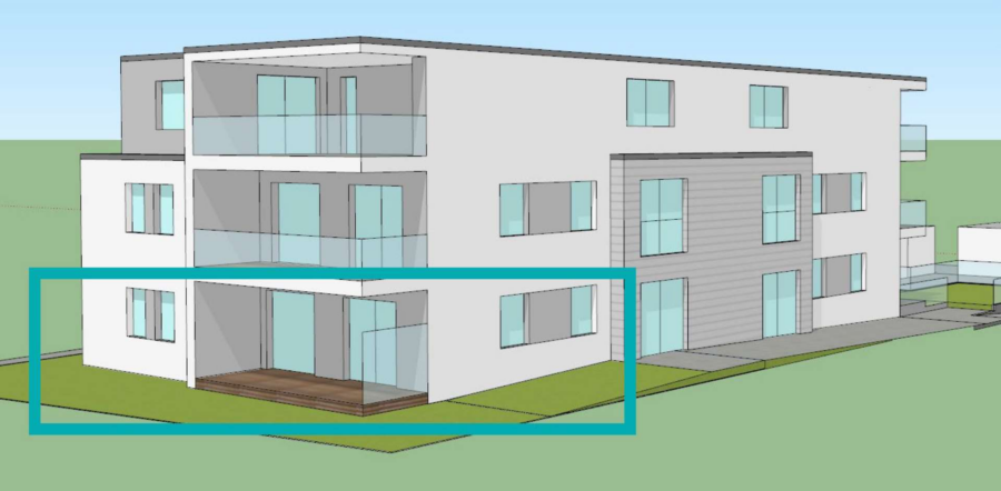 Ansicht - Exklusive, barrierearme Erdgeschosswohnung mit eigenem Gartenanteil