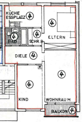Grundriss Wohnung - Kapitalanleger aufgepasst: Vermietete Eigentumswohnung mit viel Potenzial am Zentrum Neukirchens