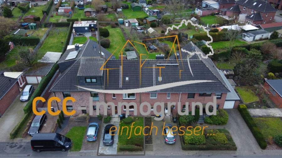 Titelbild - Außergewöhnlich: Reihenhaus mit großem Grundstück und viel Potenzial
