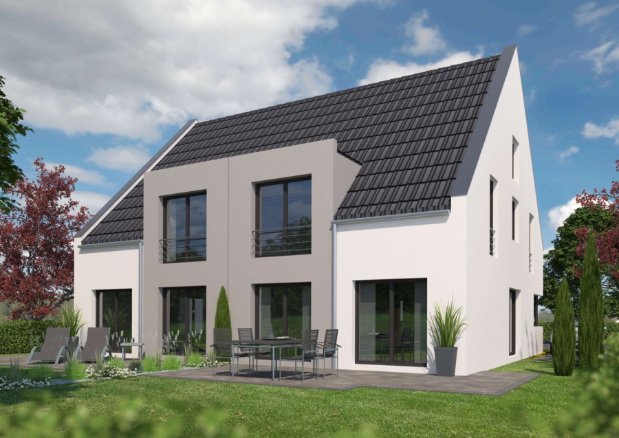 Neubau: Familienfreundliche Doppelhaushälfte mit Ausbaureserve inkl. Grundstück in ruhiger Lage, 47169 Duisburg, Doppelhaushälfte